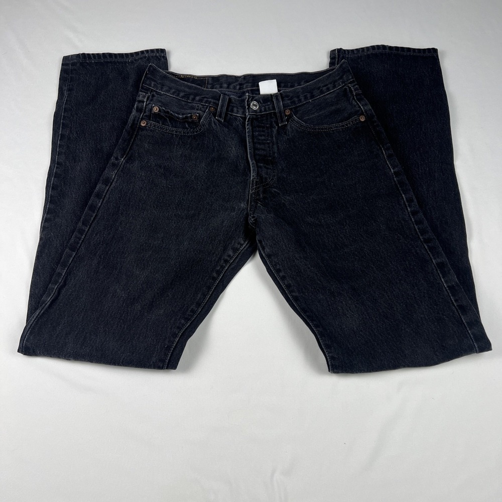 Levi's 501XX Button Fly Jeans Made in Guatemala 1999–2003 Vintage Black 29x34